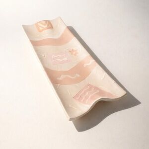 VINTAGE RETRO 80’S HANDMADE STUDIO POTTERY DISH POSTMODERN SOUTHWESTERN ABSTRACT